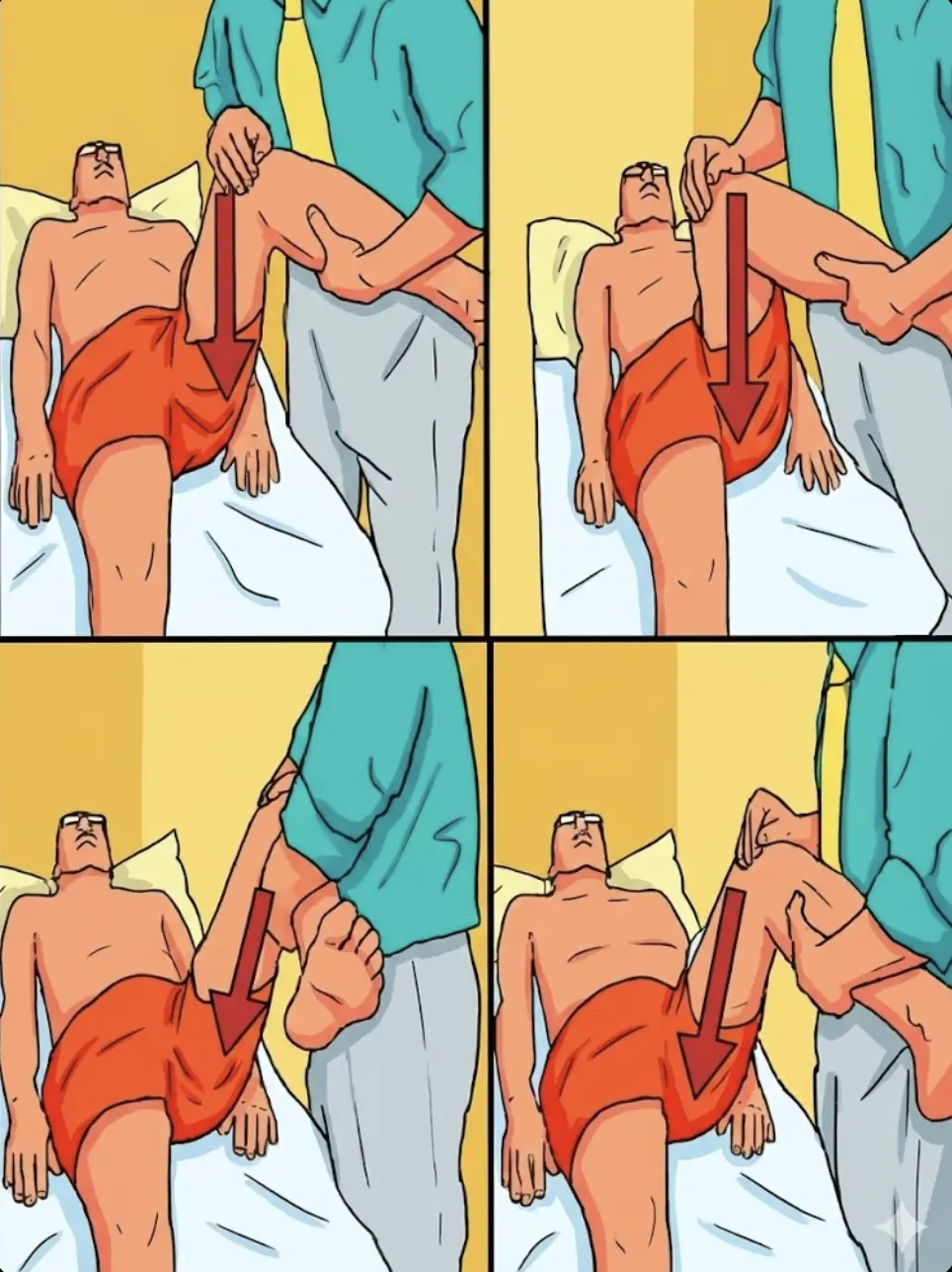 Hip Scour Test (Quadrant) Orthopedic Special Test